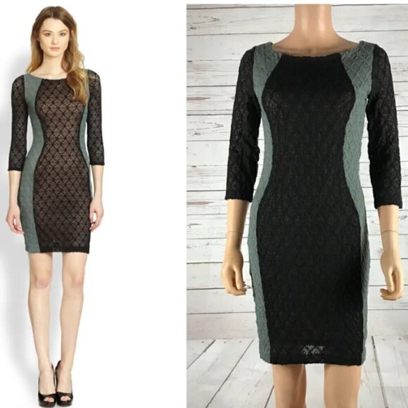 BAILEY 44 Knit Lace Colorblock Sheath Dress NWT MEDIUM - Picture 2 of 7